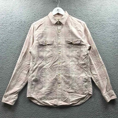J. Crew Flannel Button Up Shirt Women's Small S Long Sleeve Pocket Plaid Pink