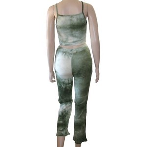 Storia Loungewear 2 piece Outfit Set Cropped Tank Top Pants back