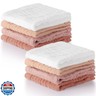 SmoothNovelty 8 Pcs Baby Washcloths for Newborn 12 x 12 Inch Muslin Face Towels Cotton Absorbent for Delicate Skin Soft Muslin Cloth Reusable Baby Registry as Shower Gift, 4 Colors (Pink Color)
