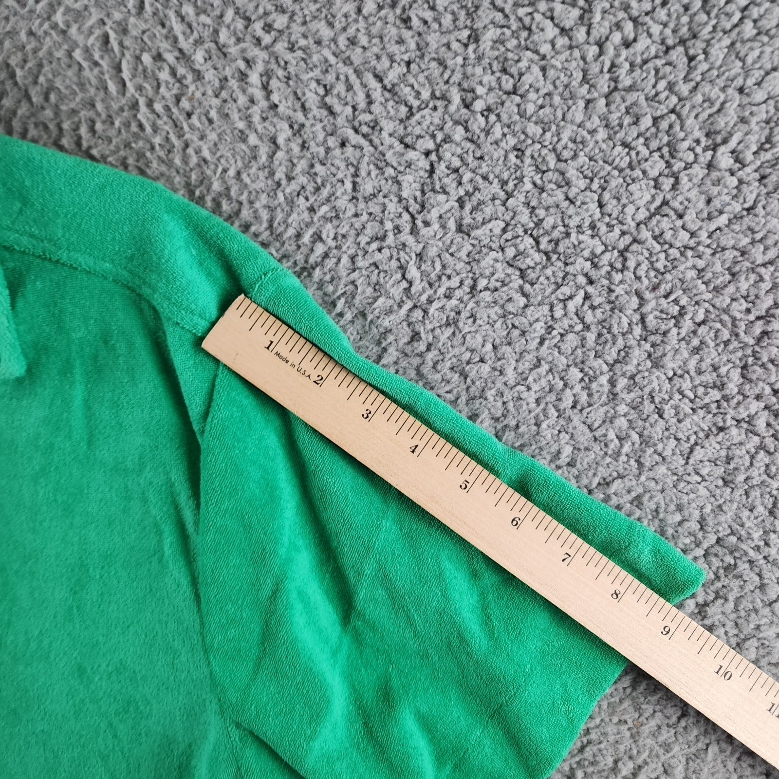 Elan Button Front Cover Up Shirt Women's S Green Bright Collared Pockets S/S - Picture 10 of 14