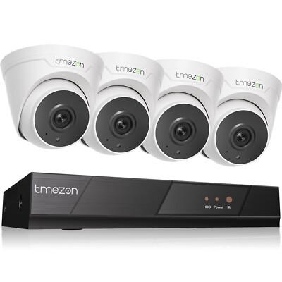 4CH H.265+ 5MP Lite DVR 1080P Outdoor CCTV Dome Home Security Camera System Kit