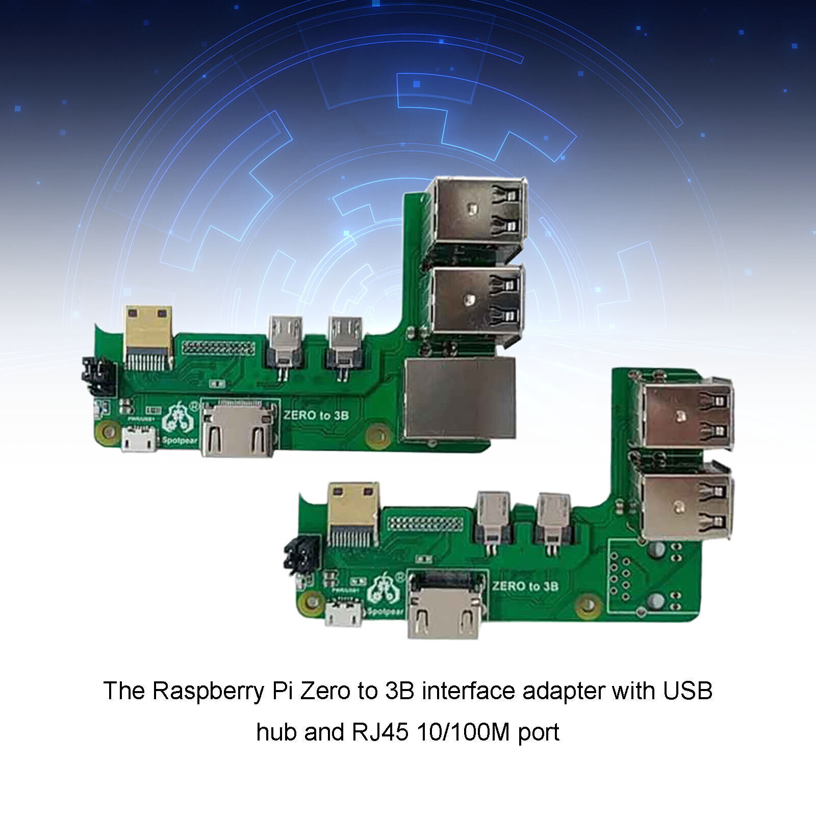 0 Usb Hub Rj45 Hat Fit For Raspberry Pi Zero 2w To 3b V1