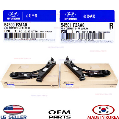 Genuine Front Lower Control Arm LEFT + RIGHT  2pcs OEM  Elantra Forte 2019-2023