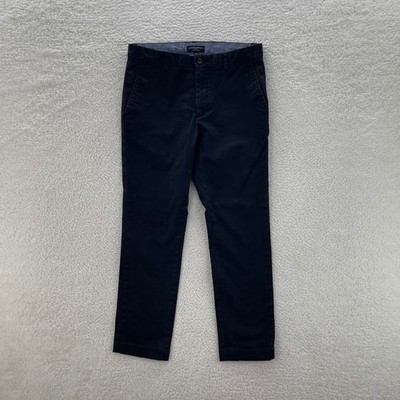 Banana Republic Chino Pants Mens 32x30 Black Aiden Slim Fit Preppy Office Luxury
