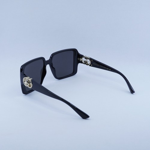 Pre-owned Gucci Gg1692s 001 Black/grey 54-18-135 Sunglasses Authentic In Gray