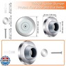 Blulu Concave Wall Door Stopper Door Bumper Stainless Steel Wall Protector Flush Bumper with Grey Rubber Concave Knob Cover Stopper(Silver,4 Pieces)