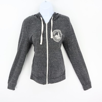 LE Pigeon Forge Jacket Womens Size M Gray Heathered Hooded Great Smoky Mountains
