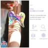 Window Hanging Crystal Angel Wing Prism Suncatcher AB Coating Ornament, Glass Angel Wing Sun Catchers Rainbow,Prism Crystals for Indoor Outdoor Garden Christmas Decor(76mm)