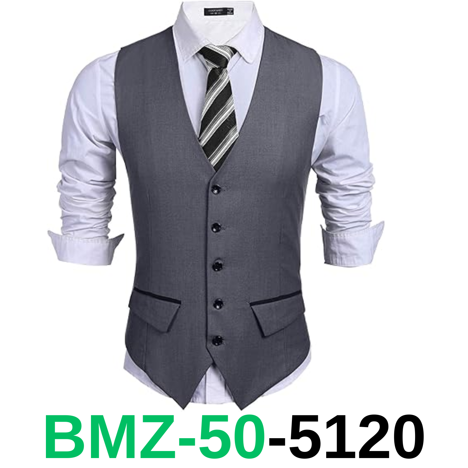 COOFANDY Men's Fashion Suit Vest Slim Fit Casual Business Wedding Waistcoat, XL