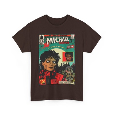 Michael Jackson Comic Thriller T Shirt Unisex Heavy Cotton Tee