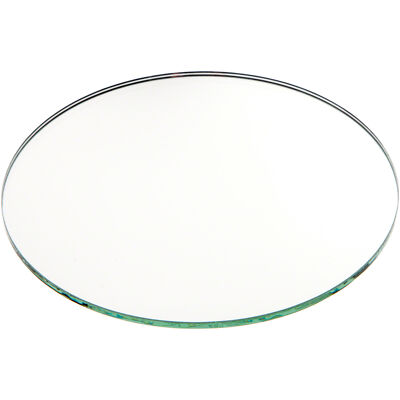 Plymor Round 3mm Non-Beveled Glass Mirror, 5 inch x 5 inch (Pack of 2)