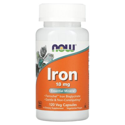 Iron, 18 mg, 120 Veg Capsules