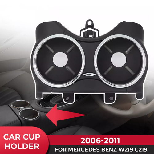 Для 06-11 Mercedes Benz W219 C219 Cls500 Blk Подстаканник Кронштейн Двойной Пластиковый