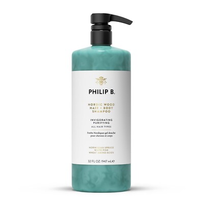 PHILIP B Nordic Wood Hair + Body Shampoo (Size : 32 oz / liter)
