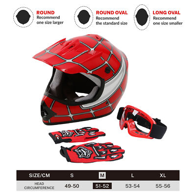 DOT Youth Helmet Child Kids Motorcycle Full Face Offroad Dirt Bike ATV S M L XL