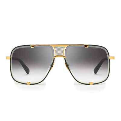 Pre-owned Dita Mach Five Drx 2087-a Matte Black Yellow Gold 18k / Gray Gradient Sunglasses