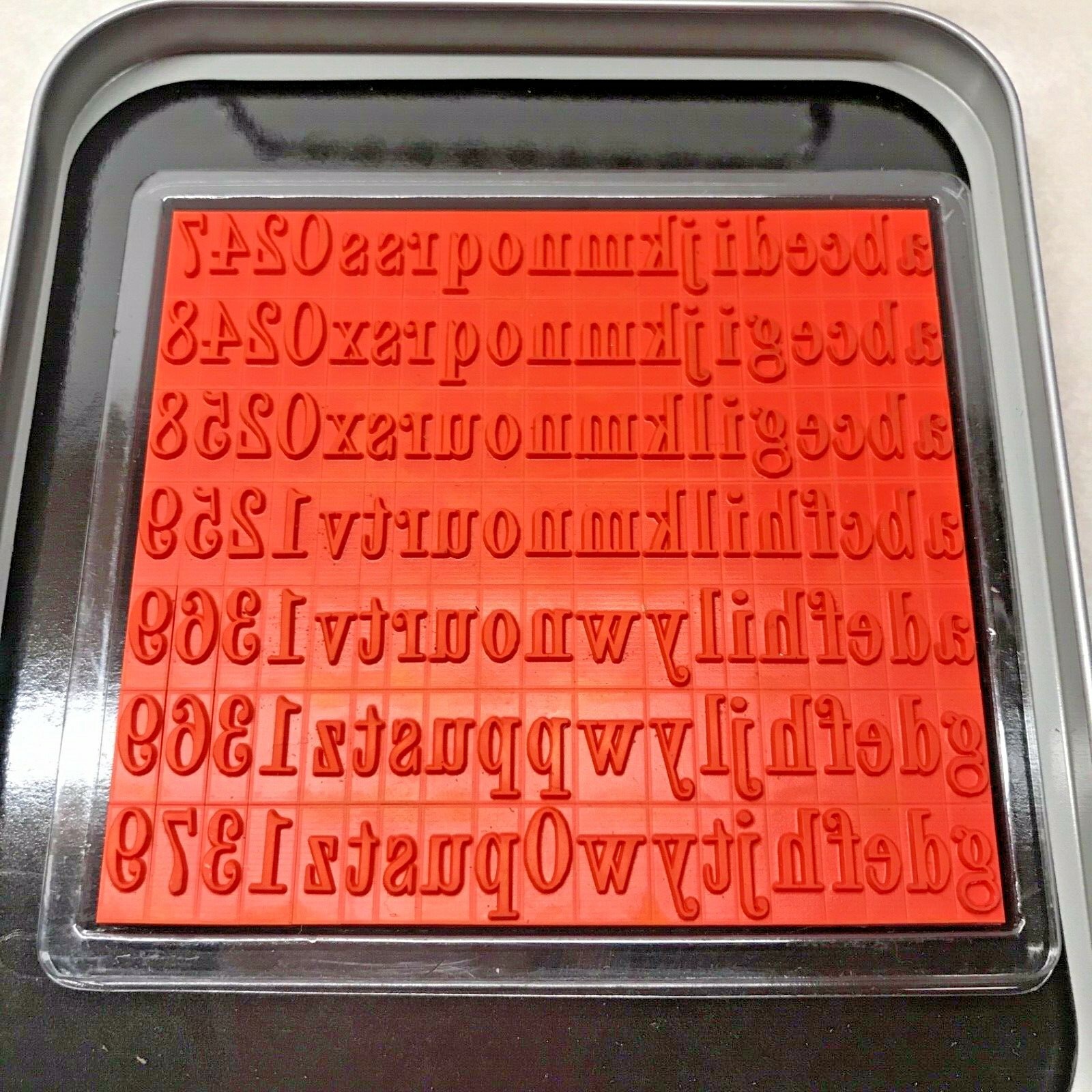 Providence Magnetic Stamp Alphabet Unused Upper and Lower Case Letters in Tin