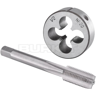 1/2''-20 UNF Tap and Die Set Right Hand, 1/2 x 20 UNF Thread Tap and Round Die