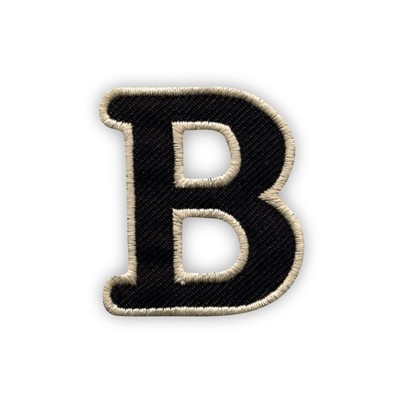 Letter B - black Patch/Badge Embroidered