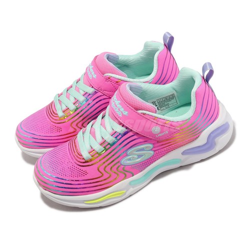

Skechers S Lights-Wavy Beams Pink Multi Kids Повседневная обувь для дошкольников 302338-LPKMT, Розовый, S Lights-wavy Beams