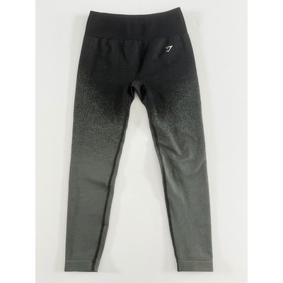 Gymshark Ombre Seamless Leggings Black Grey High Waisted Activewear XS