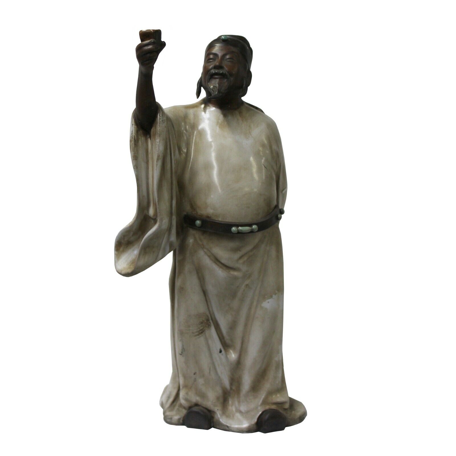 Chinese Oriental Ceramic Vintage Finish Ancient Scholar Old Man Figure cs5612S Chinese Oriental Ceramic Vintage Finish Ancient Scholar Old Man Figure cs5612S