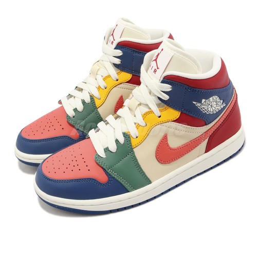 

Nike Wmns Air Jordan 1 Mid SE многоцветные женские унисекс AJ1 повседневные DN3738-400, Синий, Wmns Air Jordan 1 Mid Se