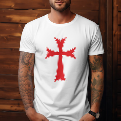 Crusader Knights Templar Cross Tshirt Christianity Jesus Christ Crusades UK