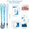Cruise Lanyard for Ship Cards, Ship Lanyards with Waterproof Luggage Tags Clear ID Badge Holder Cruise Essentials Accessories for Cruise Cards Ship Key Card Sea Pass