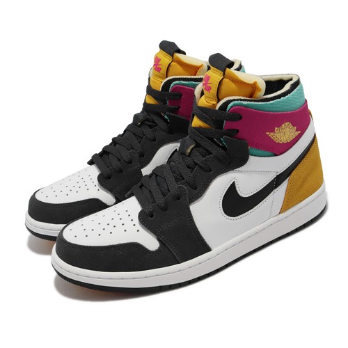 

Мужские повседневные кроссовки Nike Air Jordan 1 Zoom Air CMFT Multicolor Red Aqua Gold CT0978-016, Белый, Air Jordan 1 Zoom Air Cmft