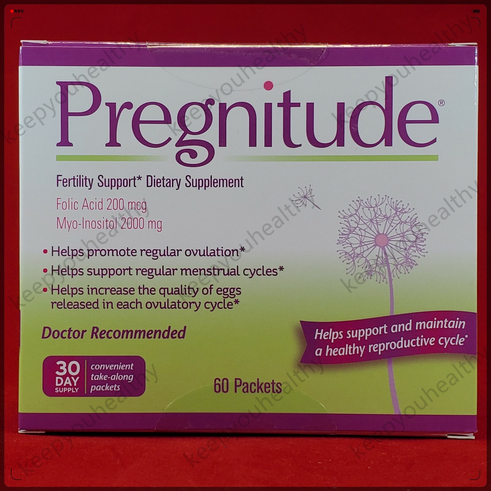 Pregnitude fertility support supplement 30 days 60 packets US seller 08/2021+  1