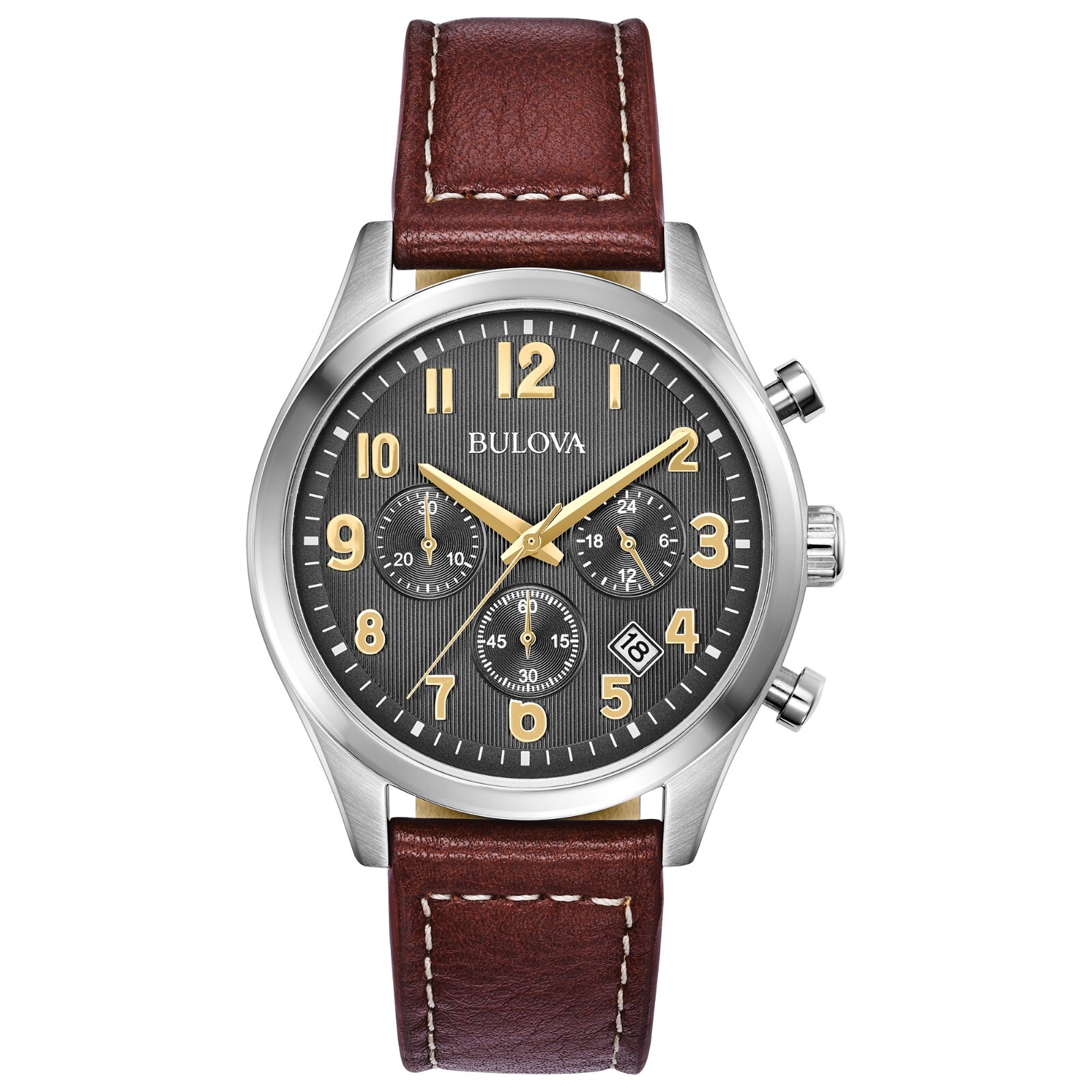 Bulova Men's Quartz Chronograph Calendar Stainless Steel Watch
