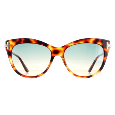 Pre-owned Tom Ford Sunglasses Kira Ft0821 55p Havana Green Gradient