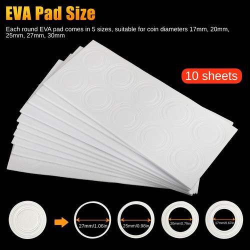 100pcs 30mm Coin Capsules Holder Case & 5 Sizes Gaskets with Plastic Storage Box