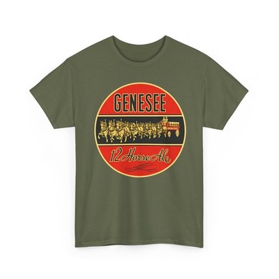 Genesee 12 Horse Ale Beer Draft Wagon Rochester NY Beer Retro Breweriana T-Shirt