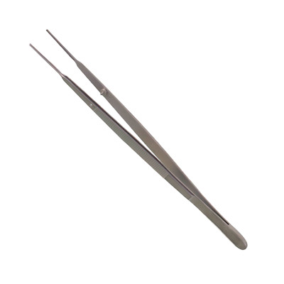 Gerald-DeBakey Tissue Forceps, 8'', Straight 1.0 mm Wide Tips, Flat Handles, Prem