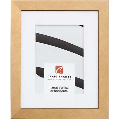 Craig Frames Essentials, 1'' Wide Distressed Gold Picture Frame With a Mat
