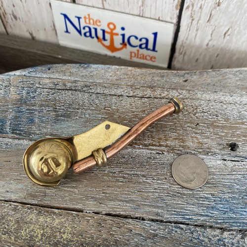 Brass & Copper Boatswain Whistle, Bosun Call Pipe For Navy, Nautical Maritime