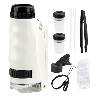 Mini Microscope For Kids Portable Microscope LED Lighting Small Handheld
