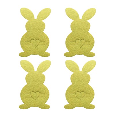 4Pcs Easter Bunny Table Decor Cutlery Holders Bag for Dinner Party Decorations