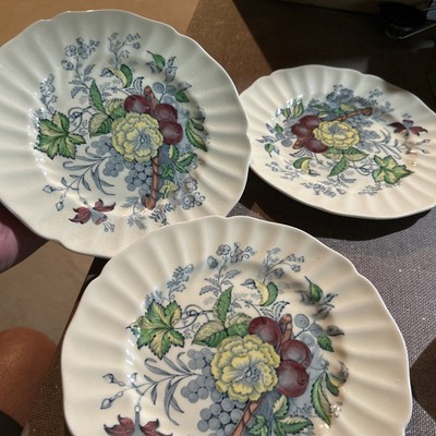 3 Royal Doulton ''The Kirkwood'' 8 1/2'' Lunch/Salad Plates, Some Crazing, No Chips