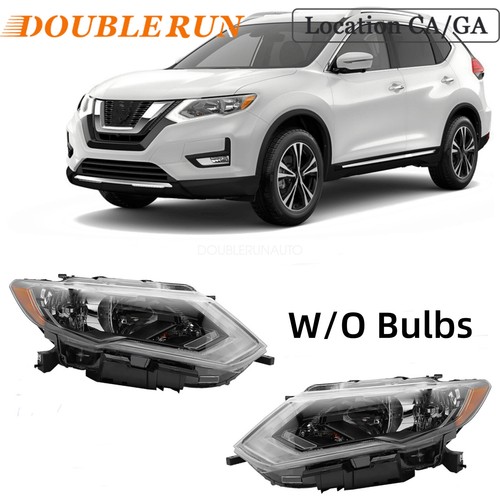 Для 2017-2020 Nissan Rogue Галогенная фара Без ламп накаливания Левая и правая