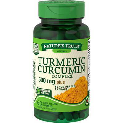 Nature's Truth Turmeric Curcumin Complex Black Pepper Extract 500 mg 60 Count
