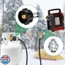 WADEO Propane Fuel Filter with 6FT Propane Adapter Hose, Detachable Propane Fuel Filter with Hose Connect to 5-40lb Propane Tanks, Compatible with Propane Heaters Etc, CSA Certified
