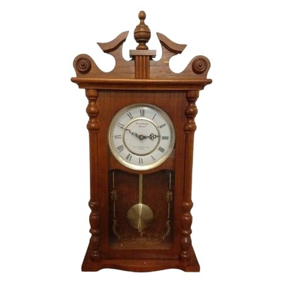 Strausbourg Manor Westminster Chime Quartz Pendulum Split Pediment Wall Clock