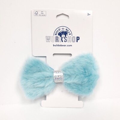 Build a Bear Workshop Glisten And The Merry Mission Blue Fur Bow for Antlers