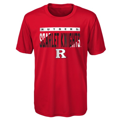 Outerstuff Молодежная футболка Dri-Tek с короткими рукавами Rutgers Scarlet Knights NCAA, Алый цвет