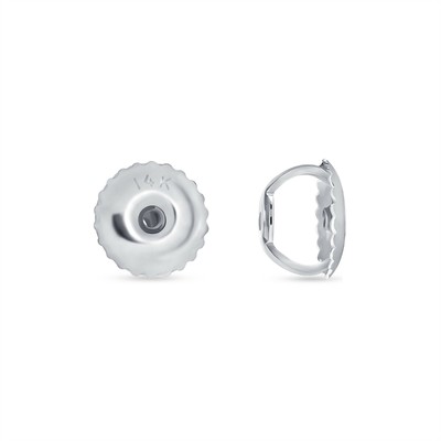 Pre-owned Shine Brite With A Diamond 2 Ct Princess Cut Real 18k White Gold Simulated Diamond Earrings Studs Screwback In White/colorless