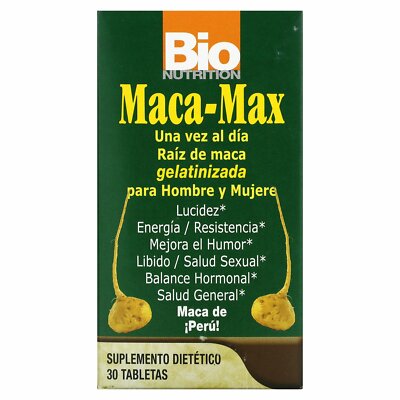 Bio Nutrition Maca Max 1 000 мг 30 таблеток без молока, без консервантов,