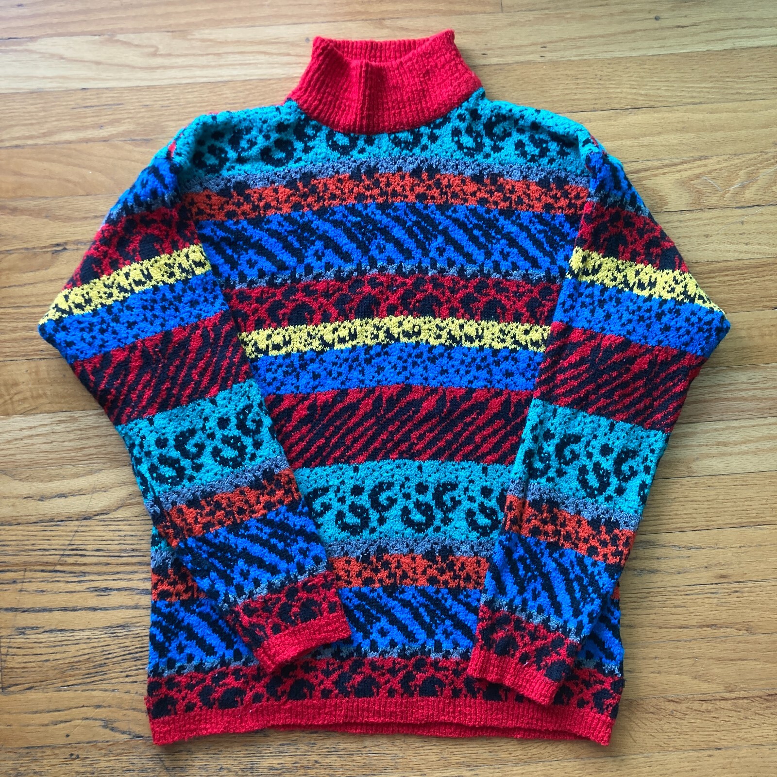 VINTAGE 80s GITANO KNIT SWEATER WOMENS GEOMETRIC ABSTRACT VINTAGE 80s GITANO KNIT SWEATER WOMENS GEOMETRIC ABSTRACT